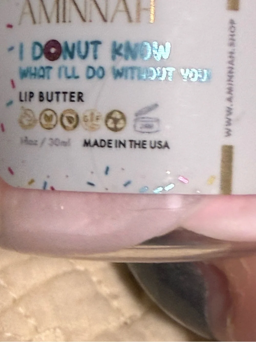 Aminnah “I Donut Know” Lip Butter!
